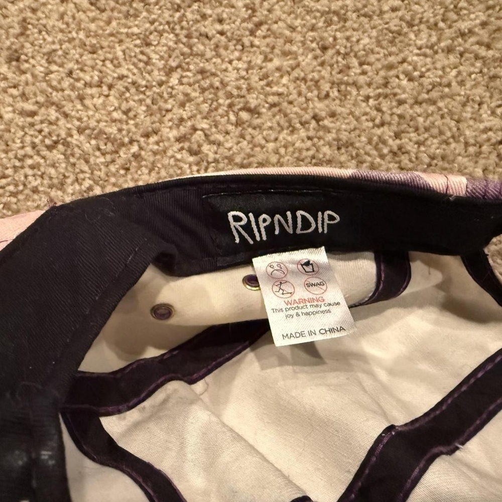 RIPNDIP Men's Purple and Pink Hat